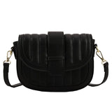 Women's Nubuck Pu Leather Saddle Bag Daily Crossbody