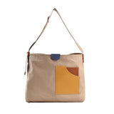 Large Capacity Tote Bucket Bag Magnetic Button Shoulder Bag