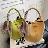 Women's Large Capacity Shoulder Messenger Bag Tote Bucket Handbag