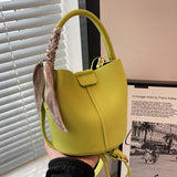 Women's Large Capacity Shoulder Messenger Bag Tote Bucket Handbag