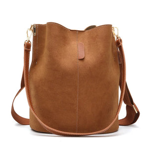 Women's Messenger Bag Large Capacity Tote Bucket Bag Retro Handbags