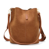 Women's Messenger Bag Large Capacity Tote Bucket Bag Retro Handbags