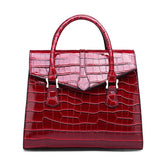 Female Crocodile Pattern PU Leather Handbag Shoulder Bag