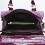 Female Crocodile Pattern PU Leather Handbag Shoulder Bag