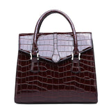 Female Crocodile Pattern PU Leather Handbag Shoulder Bag
