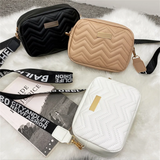 Khaki Embroidery Shoulder Bag Thread Small Square Mini Crossbody Bag