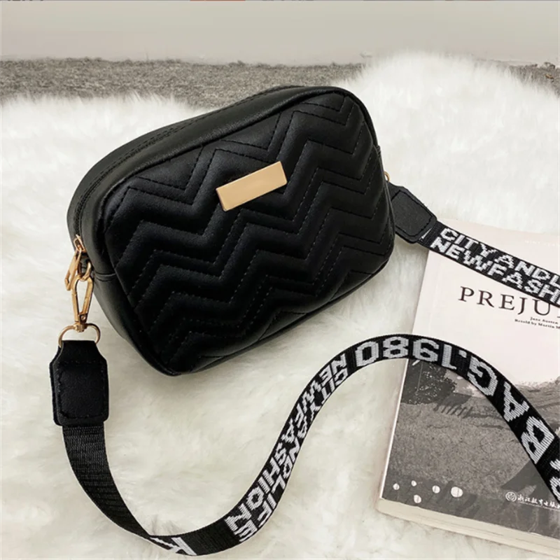 Khaki Embroidery Shoulder Bag Thread Small Square Mini Crossbody Bag