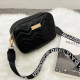 Khaki Embroidery Shoulder Bag Thread Small Square Mini Crossbody Bag