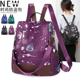 Waterproof Starry Sky Women Backpack Anti-theft School Bags