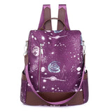 Waterproof Starry Sky Women Backpack Anti-theft School Bags
