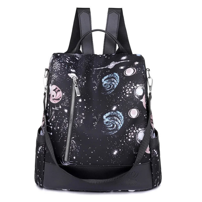 Waterproof Starry Sky Women Backpack Anti-theft School Bags