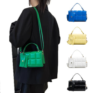 Green Leather Crossbody Shoulder Bag for Women