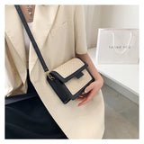 Female Texture Crossbody Bags Casual Square Bags Vintage Bags