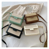Female Texture Crossbody Bags Casual Square Bags Vintage Bags