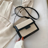 Female Texture Crossbody Bags Casual Square Bags Vintage Bags