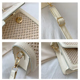 Female Texture Crossbody Bags Casual Square Bags Vintage Bags