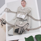 Plaid Tassel Waist Chain Fanny Pack Dress