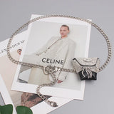 Plaid Tassel Waist Chain Fanny Pack Dress