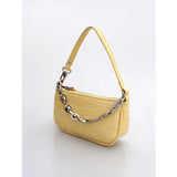 French Retro Crocodile Pattern Mini Bag Metal Chain Handbag