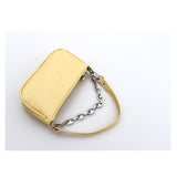 French Retro Crocodile Pattern Mini Bag Metal Chain Handbag