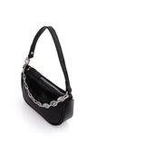 French Retro Crocodile Pattern Mini Bag Metal Chain Handbag