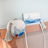 Chinese Style Mini Shoulder Messenger Bag Fringe Small Square Bag