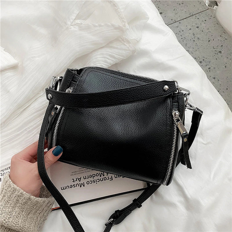 Women Messenger Bags Bucket Bag Leather Crossbody Handbag