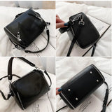 Women Messenger Bags Bucket Bag Leather Crossbody Handbag
