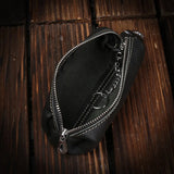 Leather Keychain Organizer Pouch Car Key Bag Housekeeper Key Case