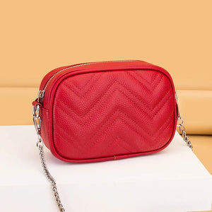 Leather Women Bags Wave Shoulder Crossbody Classic Messenger Bag