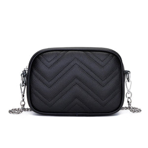 Leather Women Bags Wave Shoulder Crossbody Classic Messenger Bag