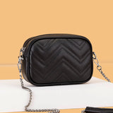 Leather Women Bags Wave Shoulder Crossbody Classic Messenger Bag