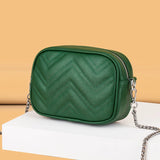 Leather Women Bags Wave Shoulder Crossbody Classic Messenger Bag