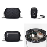 Leather Women Bags Wave Shoulder Crossbody Classic Messenger Bag