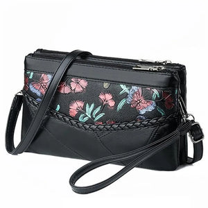 Leather Women Shoulder Bags Rivet Tassel Female Solid Colour