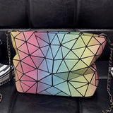 Geometric Luminous Messenger Bag Chain Shoulder Crossbody Women Bolsa