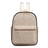 Women's Summer Straw Backpack Boho Beach School Bag