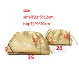 Golden Cloud Braided Dumpling Bag Clutch One Shoulder Diagonal Purse
