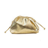 Golden Cloud Braided Dumpling Bag Clutch One Shoulder Diagonal Purse
