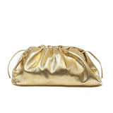 Golden Cloud Braided Dumpling Bag Clutch One Shoulder Diagonal Purse
