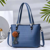 Hair Ball Ornaments Handbag Pleated One-shoulder Diagonal Bag Large-capacity