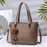 Hair Ball Ornaments Handbag Pleated One-shoulder Diagonal Bag Large-capacity