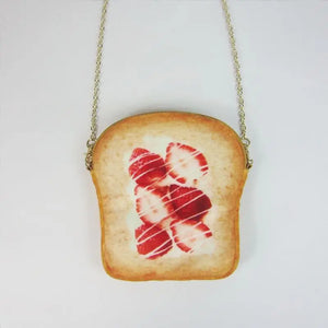 Funny Small Bread Pattern Shoulder Bag Crossbody Chain Messenger Bag