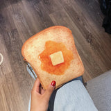 Funny Small Bread Pattern Shoulder Bag Crossbody Chain Messenger Bag