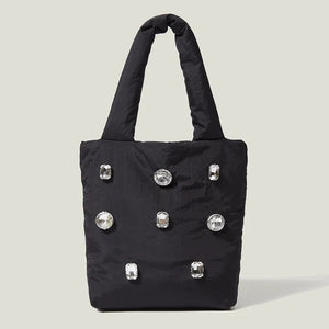 Rhinestone Zipper Diamond Women's Tote Bag