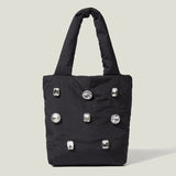 Rhinestone Zipper Diamond Women's Tote Bag