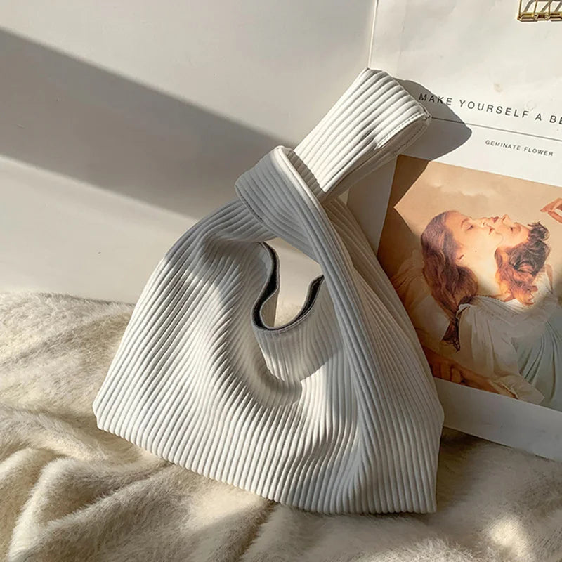 Retro PU Leather Top Handle Bag Women Shoulder Totes Underarm Small Clutch