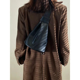 Stylish Slanted Chest Bag Artistic Bucket Bag