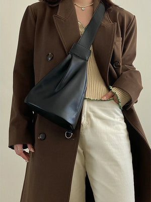 Stylish Slanted Chest Bag Artistic Bucket Bag