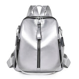 Waterproof PU Backpack Large Capacity School Bag Multifunctional Handbag